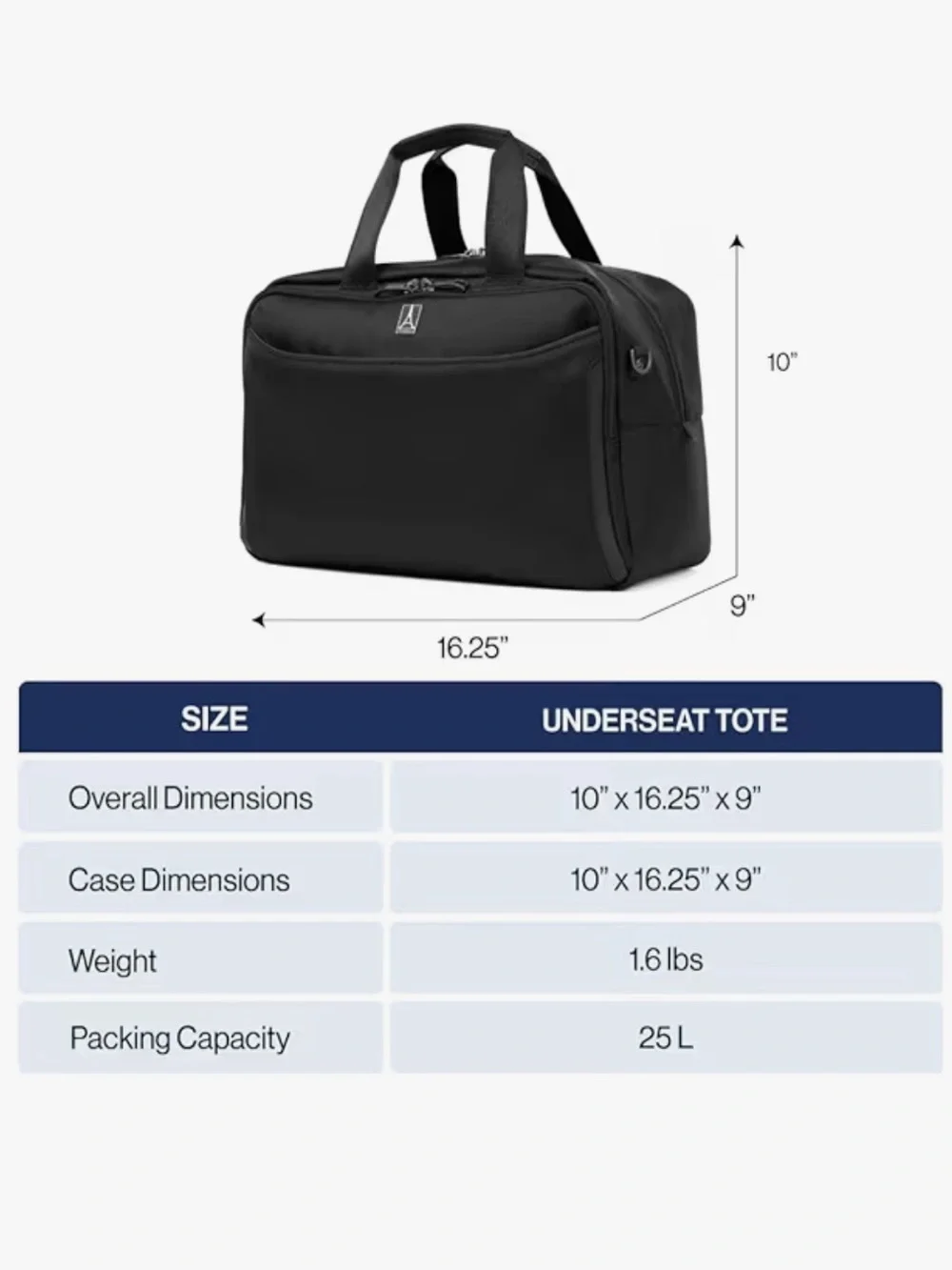 Travelpro Crew Classic Softside Luggage, Underseat Travel Tote Bag Laptop Brief